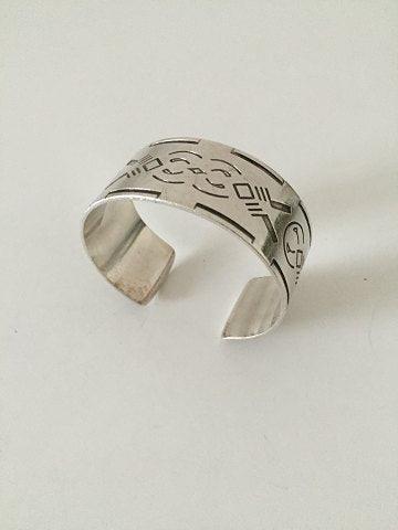 Georg Jensen Armbånd med Viking, Indianer motiv udført i Sterling Sølv No 64 - Danam Antik