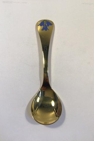 Georg Jensen Årsske 1990 forgyldt Sterling Sølv med emalje. - Danam Antik