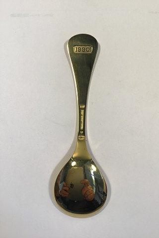 Georg Jensen Årsske 1990 forgyldt Sterling Sølv med emalje. - Danam Antik