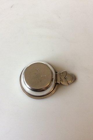 Georg Jensen Kaktus Sterling Sølv Saltkar No 30 med Grøn Emalje - Danam Antik