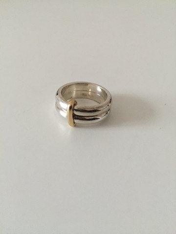 Georg Jensen Moderne Sterling Sølv dobbelt Ring No A119 - Danam Antik