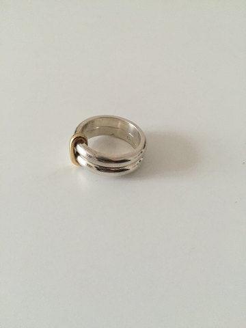 Georg Jensen Moderne Sterling Sølv dobbelt Ring No A119 - Danam Antik