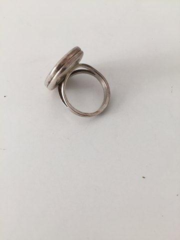 Georg Jensen Naja Salto Sterling Sølv Emalje Ring No 602 - Danam Antik