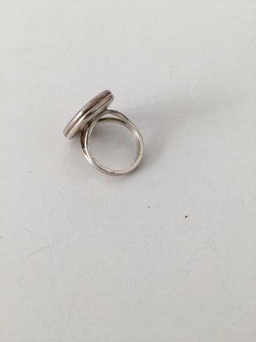 Georg Jensen Naja Salto Sterling Sølv og Emalje Ring - Danam Antik