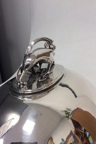 Georg Jensen Pyramide Sterling Sølv Vildt Fad med låg no 600 S & T - Danam Antik