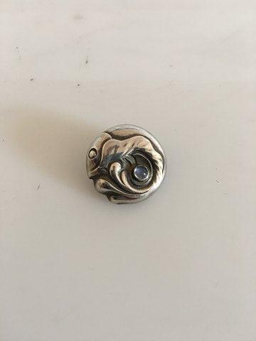 Georg Jensen Sølv (830) Broche. Fisk med Månesten No 1A - Danam Antik