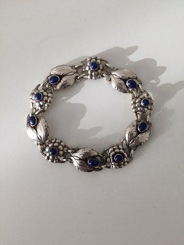 Georg Jensen Sølv Armbånd med Lapis Luzuli No 3 fra 1930erne - Danam Antik