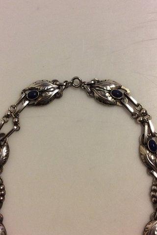 Georg Jensen Sølv Halskæde med Lapis Lazuli fra 1930erne No. 1 - Danam Antik