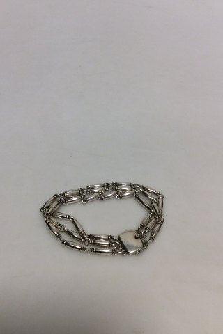 Georg Jensen Sterling Sølv Armbånd No 43 (3 rækker) - Danam Antik