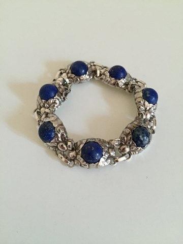 Georg Jensen Sterling Sølv Armbånd No 57B med Lapis Lazuli - Danam Antik