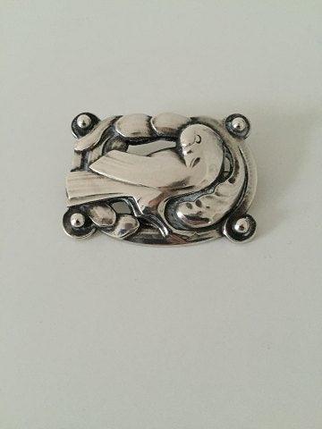 Georg Jensen Sterling Sølv Broche med Due No 209 - Danam Antik