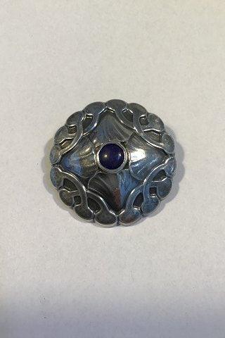 Georg Jensen Sterling Sølv Broche med Lapis Lazuli No 16 - Danam Antik