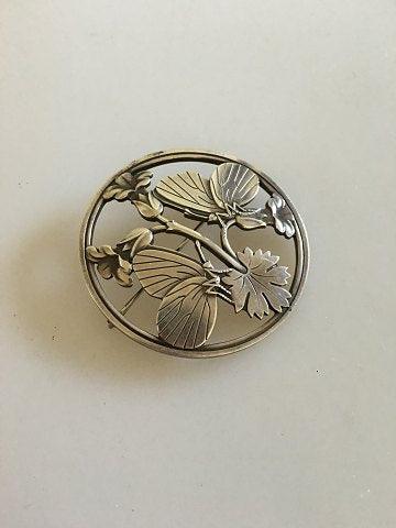 Georg Jensen Sterling Sølv Broche No 283 med Sommerfuglemotiv - Danam Antik