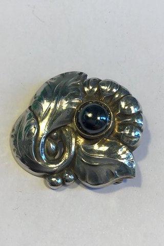 Georg Jensen Sterling Sølv Broche No 71 Prydet med Hæmatit - Danam Antik