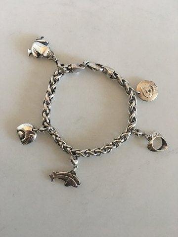 Georg Jensen Sterling Sølv Charm bracelet - Danam Antik