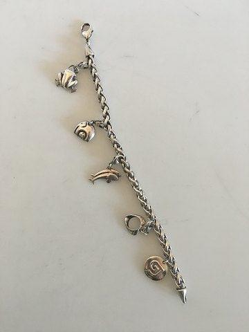 Georg Jensen Sterling Sølv Charm bracelet - Danam Antik