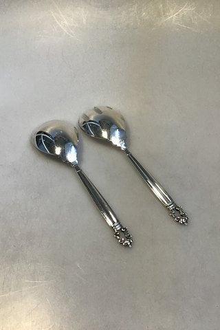 Georg Jensen Sterling Sølv Konge Serveringssæt Medium, No 113+114 - Danam Antik