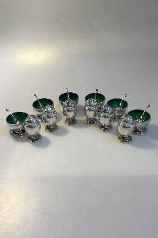 Georg Jensen Sterling Sølv Magnolia Salt og Peber No 2A(6+6+6) - Danam Antik