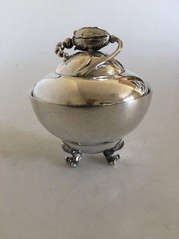 Georg Jensen Sterling Sølv Magnolia Sukkerskål No. 2D - Danam Antik