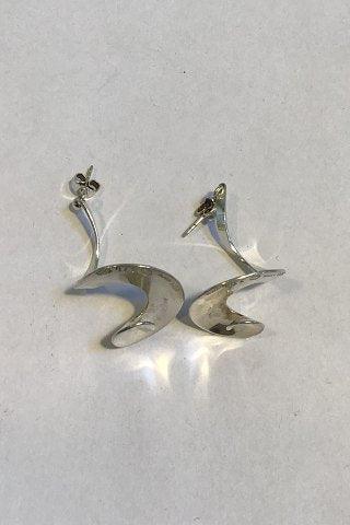 Georg Jensen Sterling Silver Mobius Drop Earrings No 370 Torun