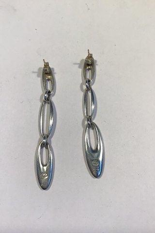 Georg Jensen Sterling Sølv Øreringe No 500 Zephyr - Danam Antik