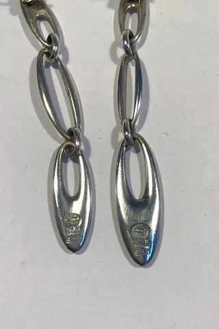 Georg Jensen Sterling Sølv Øreringe No 500 Zephyr - Danam Antik