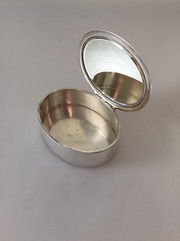 Georg Jensen Sterling Sølv Oval Boks med Spejl No 172 - Danam Antik