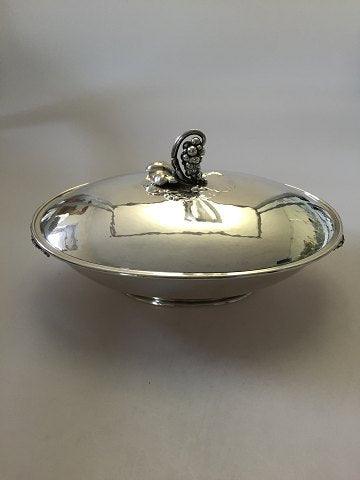 Georg Jensen Sterling Sølv oval Lågskål No 408B - Danam Antik