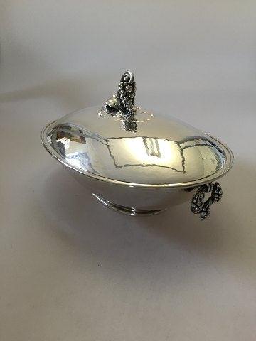 Georg Jensen Sterling Sølv oval Lågskål No 408B - Danam Antik