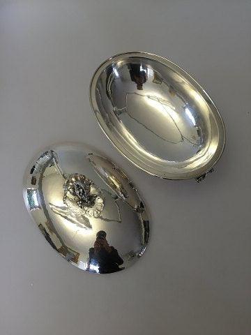 Georg Jensen Sterling Sølv oval Lågskål No 408B - Danam Antik