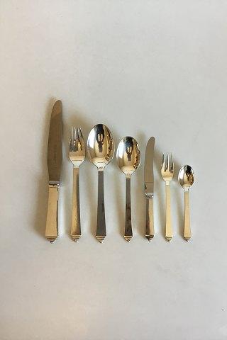 Georg Jensen Sterling Sølv Pyramide Bestiksæt til 12 pers. 84 dele - Danam Antik