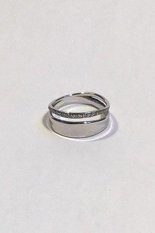 Georg Jensen Sterling Sølv Ring 0.17ct Marcia No 618B - Danam Antik