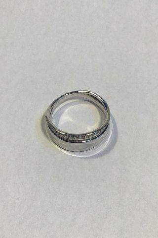 Georg Jensen Sterling Sølv Ring 0.17ct Marcia No 618B - Danam Antik