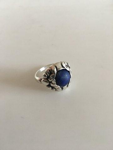 Georg Jensen Sterling Sølv Ring med Blå Lapis No 11B - Danam Antik