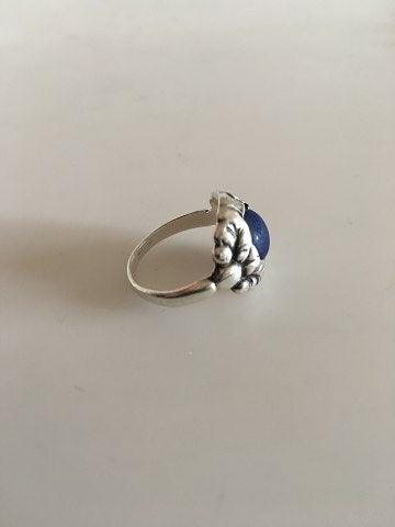 Georg Jensen Sterling Sølv Ring med Blå Lapis No 11B - Danam Antik