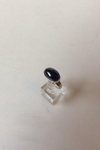 Georg Jensen Sterling Sølv Ring med Blå sten No 534 - Danam Antik