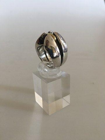 Georg Jensen Sterling Sølv Ring med Guld No 311 af Regitze Overgaard - Danam Antik