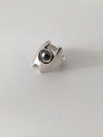 Georg Jensen Sterling Sølv Ring med Hæmatit No 139 - Danam Antik