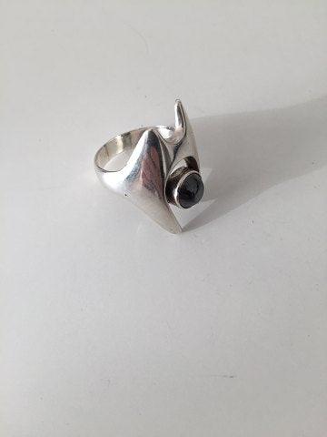 Georg Jensen Sterling Sølv Ring med Hæmatit No 139 - Danam Antik