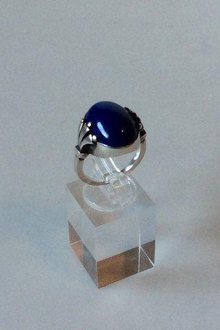 Georg Jensen Sterling Sølv Ring med Lapis Lazuli No. 51 - Danam Antik