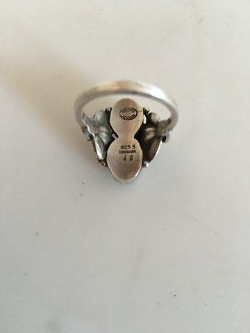 Georg Jensen Sterling Sølv Ring med Månesten No 48 - Danam Antik