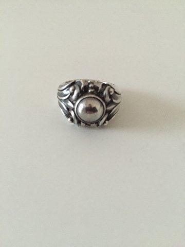 Georg Jensen Sterling Sølv Ring med sølv Sten No 38 fra 1945-1951 - Danam Antik