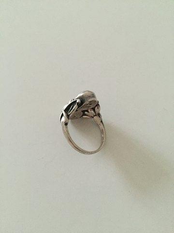 Georg Jensen Sterling Sølv Ring med Sølv Sten No 48 - Danam Antik