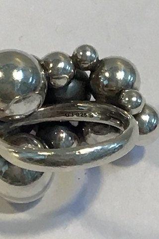 Georg Jensen Sterling Sølv Ring Moonlight Grapes, Stor - Danam Antik