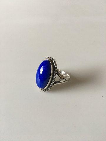 Georg Jensen Sterling Sølv Ring No 17 med Lapis Lazuli Sten - Danam Antik