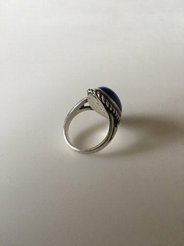 Georg Jensen Sterling Sølv Ring No 17 med Lapis Lazuli Sten - Danam Antik