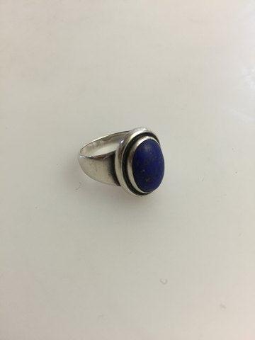 Georg Jensen Sterling Sølv Ring No 46B Ornameneret med Lapis Lazuli - Danam Antik