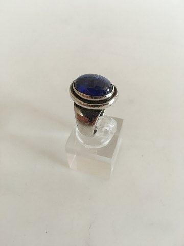 Georg Jensen Sterling Sølv Ring No 46B Prydet med Violet Sten - Danam Antik