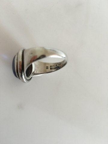 Georg Jensen Sterling Sølv Ring No 46B Prydet med Violet Sten - Danam Antik