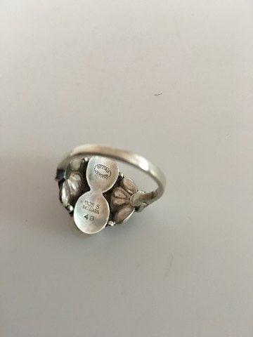 Georg Jensen Sterling Sølv Ring No 48 med Månesten. - Danam Antik